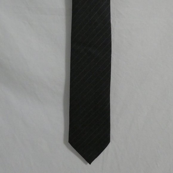 Striped Charcoal Necktie - Picture 1 of 7